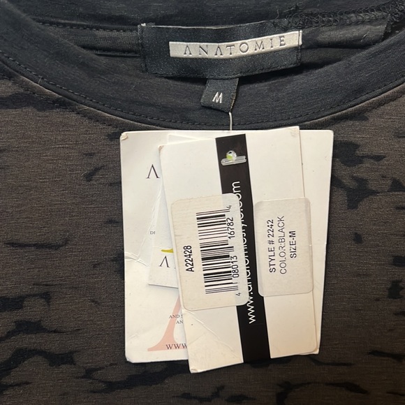 Anatomie Black Burnt Out T-shirt Size M - Picture 10 of 10